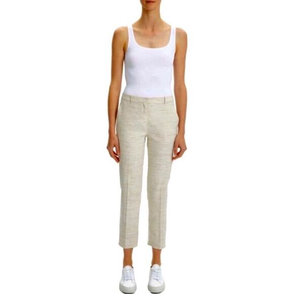 Theory Tailor Trousers in Sharkskin Crunch. - Picture 3 of 10